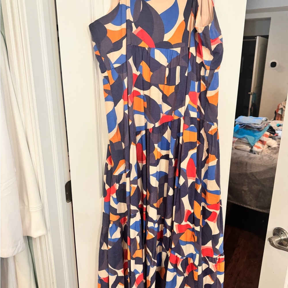 Nine West Blue and Orang Sundress